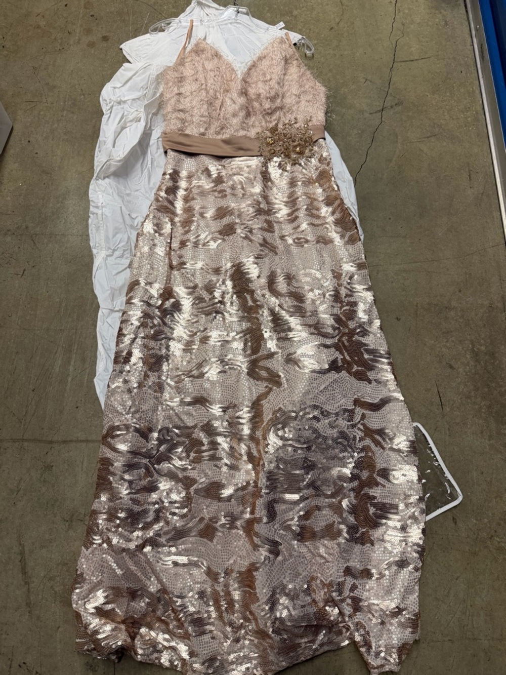 Custom Bridesmaid Gown in Rose Gold